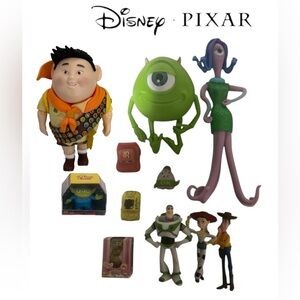 ASSORTED DISNEY PIXAR FIGURINE BUNDLE MONSTERS INC TOY STORY CARS UP